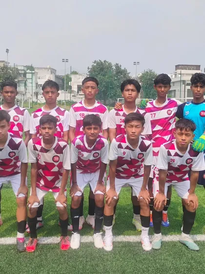 The U-15 team lineup before their match against Capital FA.