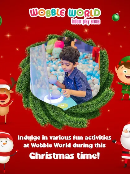 Even during Christmas, the fun is here! This graphic highlights one of our interactive games as a great holiday activity.