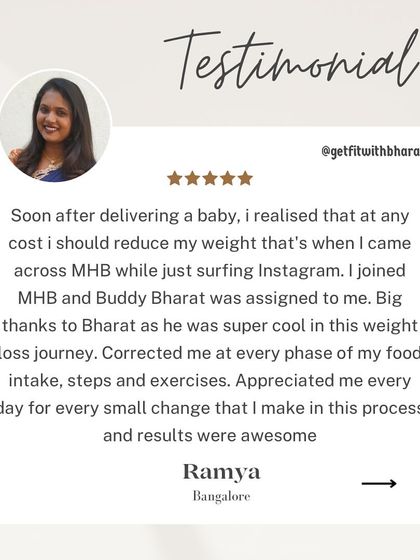 Ramya joined after delivering her baby. She thanks me for being a "super cool" coach who corrected and appreciated her at every step.