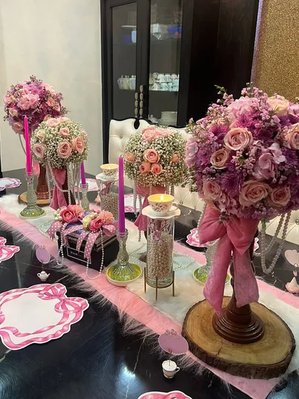 I believe every table should tell a story. This coquette-inspired setting blends vintage romance with playful elegance, using soft textures, pastel florals, and delicate details to create a whimsical atmosphere for an intimate gathering.