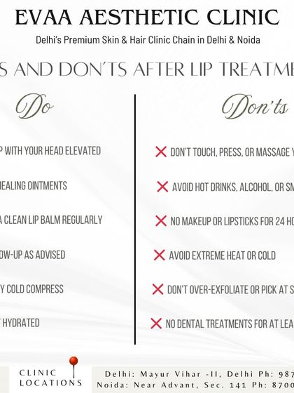 Proper aftercare is essential for lip treatments. This list of do's and don'ts provides clear instructions, such as avoiding hot drinks and makeup for 24 hours, to ensure optimal healing and results.