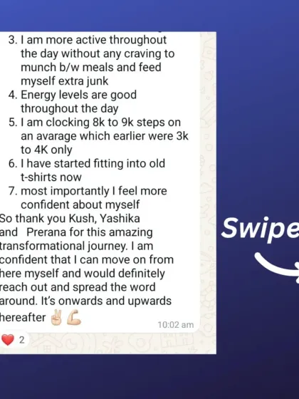 Aman, an IT professional, became a Fit Dad by losing 5 kgs and improving his health markers. He learned portion control with his regular meals like parathas and noodles, and increased his daily steps. His journey even inspired him to run a 10k marathon.