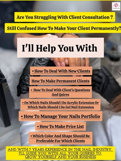 Are you struggling with client consultation? This post outlines a live session I'm offering to help nail artists with the business side of things, like how to deal with clients, make a price list, and build a portfolio.