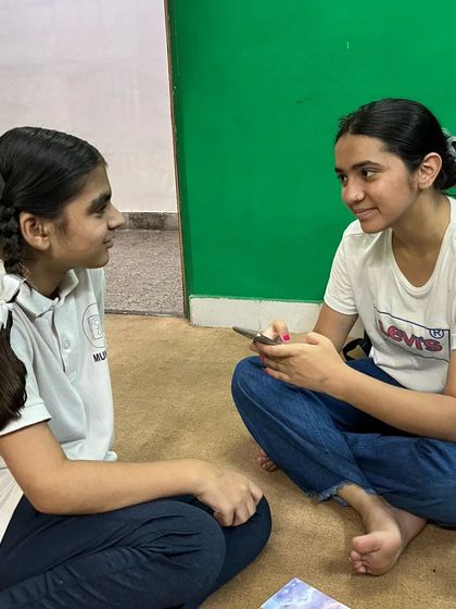 A one-on-one assessment in progress. These interactions provide valuable insights that help us tailor our programs for maximum positive impact.