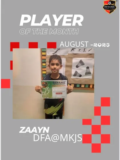 Hard work deserves recognition. We celebrate one of our dedicated players with the 'Player of the Month' award, acknowledging his commitment and progress. At our academy, we believe in celebrating the journey and the effort.