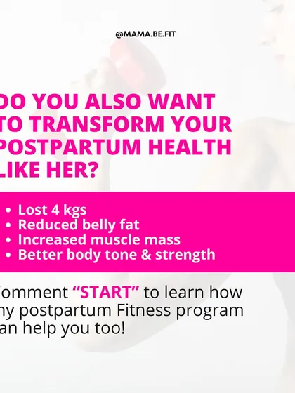 Do you want to transform your postpartum health? This client lost 4 kgs, reduced belly fat, and gained strength. My program can help you too.