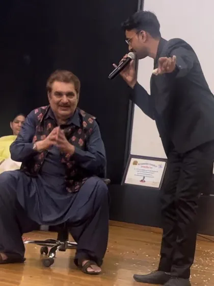 Receiving the "Rising Award of the Year 2023" from the esteemed actor Raza Murad. A true milestone in my journey.