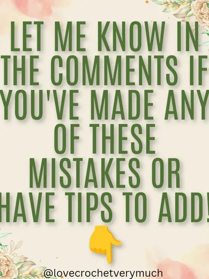 To level up your crochet game, avoid these common mistakes. Don't skip the basics, choose the right yarn, find a proper hook grip, swatch and measure your work, and remember to take breaks.
