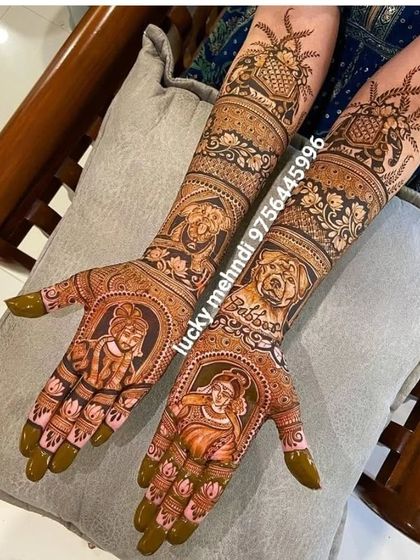 Lucky Mehndi Artist - Bridal Mehndi Portrait & Storytelling Mehndi photo 4