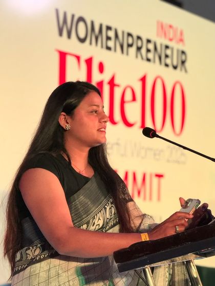 Speaking at the Womenpreneur summit. I use such opportunities to share my journey and inspire more women to join the legal profession and fight for justice.