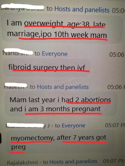 Look at the diverse group of women who attended my Early Pregnancy webinar. Many of them are my former pre-pregnancy students, now happily pregnant.