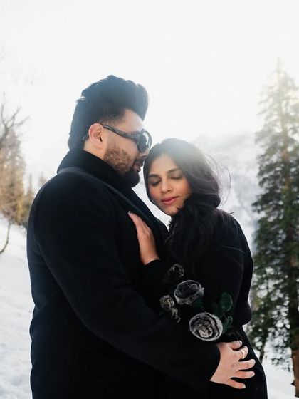 An intimate moment of comfort and warmth against the cold, snowy backdrop of Kashmir. This portrait showcases our ability to capture tender emotions, making even the grandest landscapes feel personal.