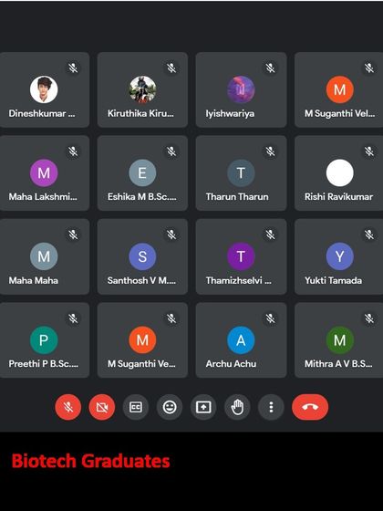A view of the participants in a virtual career guidance session. I love showing students the wide range of opportunities available to them beyond the traditional paths of academia and research.