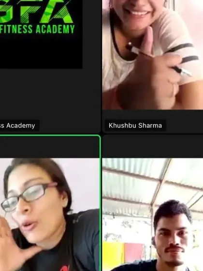 You can join my high-energy group classes from anywhere. This is a look at one of my virtual fitness sessions, where I bring the same level of instruction and motivation directly to you through live video. All you need is a little space and the will to move.