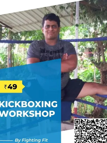 A poster for one of my Xtreme Fitness Kickboxing workshops conducted at Decathlon. I regularly hold these affordable workshops to introduce more people to combat fitness.