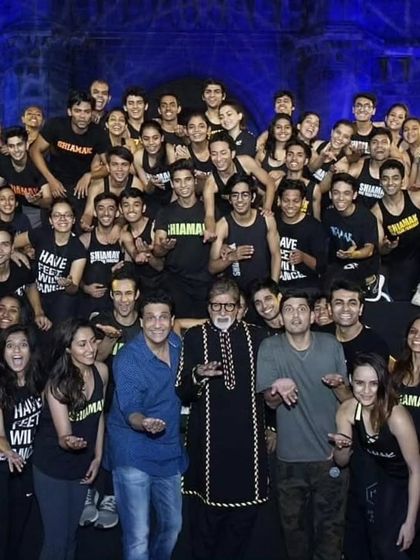 Another shot with the incredible Amitabh Bachchan and my Shiamak dance family. These are memories that I will cherish forever.