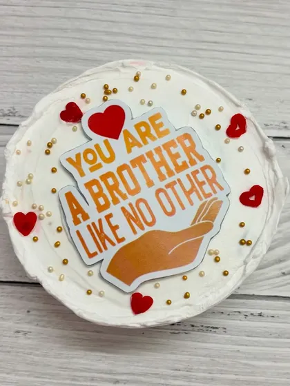 A Rakhi bento cake with a 'You are a brother like no other' topper.