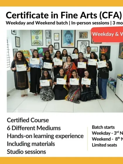 A proud moment with our graduating CFA batch. Over three months, they've grown as artists, and we're so excited to see where their creative journeys take them next.