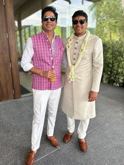 With the handsome groom, ready for his big day. Wishing this wonderful couple a lifetime of happiness.