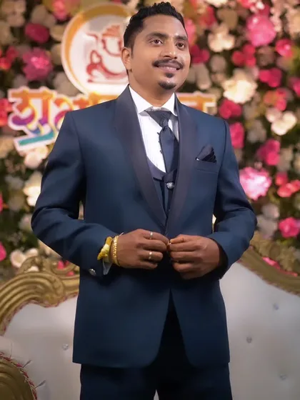 Another great shot of the groom, his natural features enhanced to look great on camera.