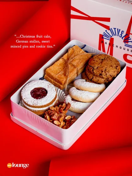 The article praised my full range of Christmas offerings, from fruit cake to cookie tins.