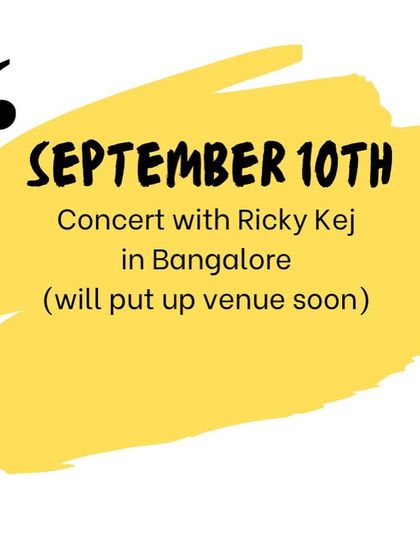 A list of my concert dates for September, showcasing the variety of performances from Bhavageethe with an orchestra to a concert with Ricky Kej.