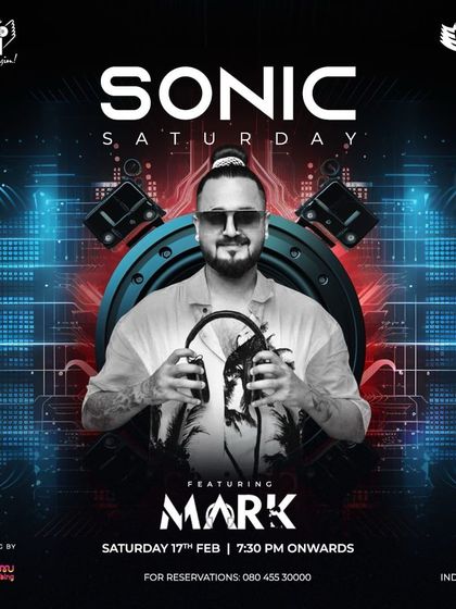 The poster for Sonic Saturday at Big Pitcher, another one of my popular weekend residencies.