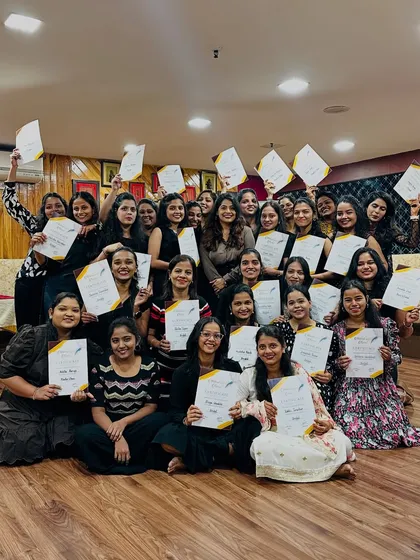 Look at all these happy faces from a recent batch! This is the moment we celebrate all their hard work. Everyone leaves with a certificate and, more importantly, the skill and confidence to start their professional journey.