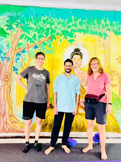 Another photo with my wonderful students from Germany. I am grateful for every person who walks through my door and adds to our community's energy.