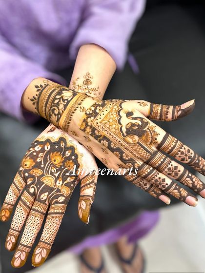 A different view of the floral and bird design, showing its elegant flow.