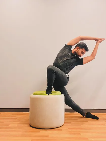 A fluid, expressive posture that blends elements of dance and yoga. My practice is about finding freedom in movement.