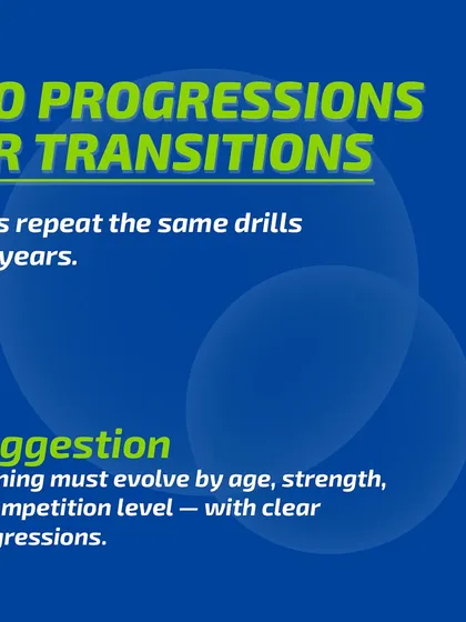 Repeating the same drills for years leads to stagnation. My training programs evolve with the player's age, strength, and competition level. There are clear progressions to ensure continuous improvement.