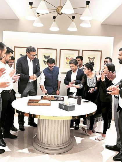 The team applauds as we celebrate Prabhav Ralli's birthday in our chambers. Wishing him the very best for the year ahead.