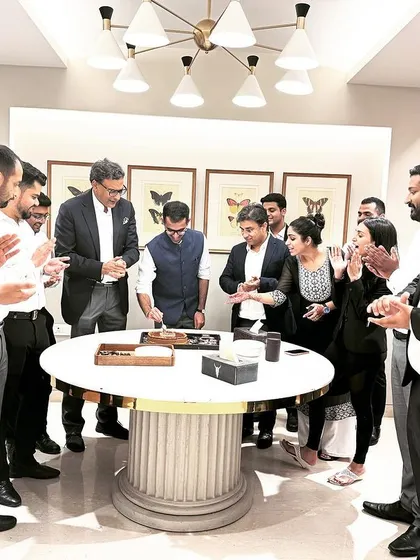 The team applauds as we celebrate Prabhav Ralli's birthday in our chambers. Wishing him the very best for the year ahead.