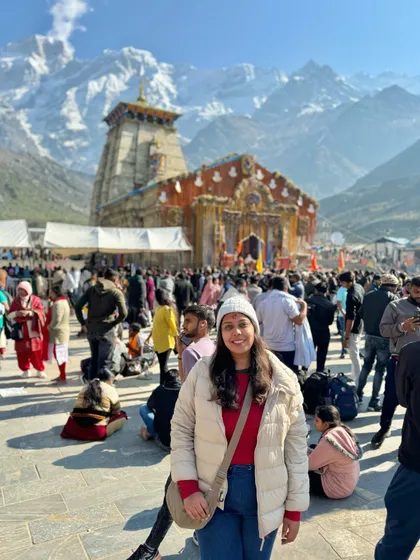 **A Lifelong Memory at Mahadev's Doorstep.** This yatri's heartfelt words capture the emotion of a Kedarnath darshan. We feel blessed to make such profound spiritual journeys possible. Har Har Mahadev.