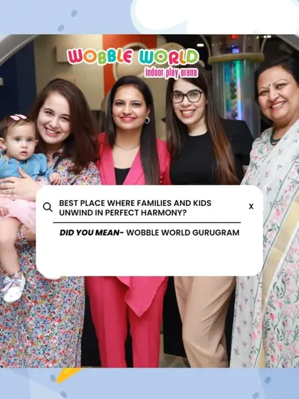 A beautiful multi-generational family photo. Wobble World is the perfect place where families and kids can unwind in perfect harmony.