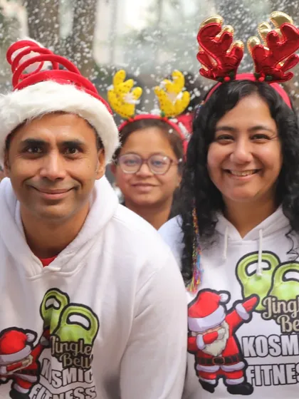 A close-up from our Christmas workout. It's all about community, connection, and sharing the festive spirit.