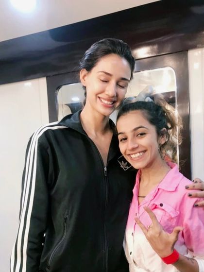 All smiles after a successful session with Disha Patani. My team and I ensure a professional and comfortable experience for all our clients, including celebrities.