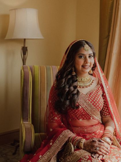 A lovely, relaxed portrait. She looks comfortable and happy, ready for her big day.