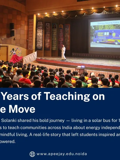 We believe in learning from real-world changemakers. Hosting Professor Chetan Singh Solanki, the "Solar Man of India," was an honor that inspired our students to think critically about sustainability, energy independence, and their role in creating a better future for our planet.