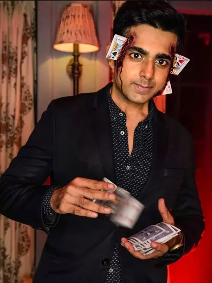 Trick or treat? A little bit of fun for Halloween. Even a magician has to let his playful and spooky side out sometimes.