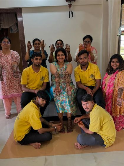 A wonderful family mehndi session with my team.