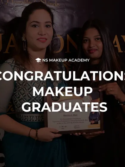 Congratulations to our makeup graduates. This certificate is a symbol of their skill and dedication.