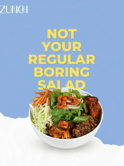 I started Zunch because I was tired of the choice between healthy or tasty. This is my answer: a meal that's exciting, satisfying, and definitely not your regular boring salad.