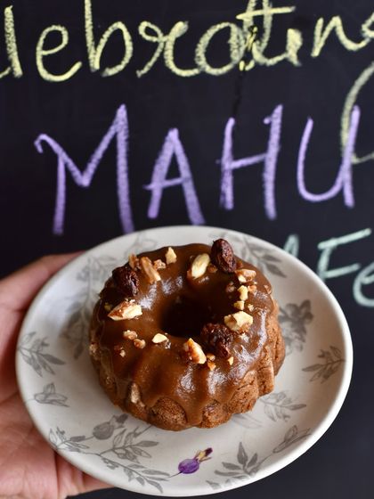 Our Mahua Sticky Toffee Pudding, created for the Wild Food Festival. We used the beautiful, floral flavor of the wild Mahua flower to create this unique and delicious dessert.