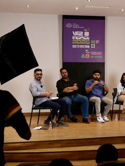 A behind the scenes view of the panel discussion. These events are a great platform to give back to the community that helped shape me as an artist.