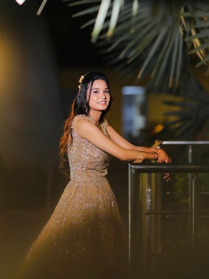 A duplicate of the previous shot, capturing her happy expression.