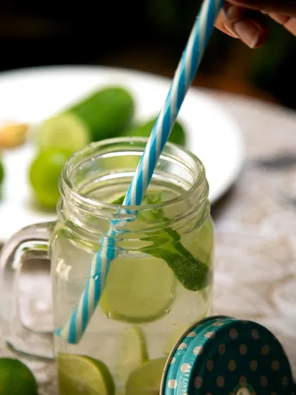 A refreshing still-life shot of a summer drink. This kind of food and beverage photography is about creating a mood and sensory experience.