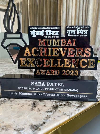 So proud to have received the Mumbai Achievers Excellence Award 2023. It's wonderful to be recognized for 18 years in the fitness industry.