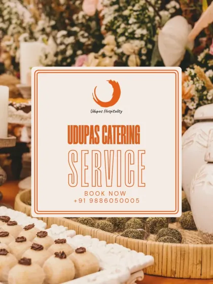 A simple and direct invitation to book our catering service for your next celebration, wedding, or special event.